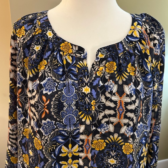 Anne Taylor LOFT Floral Pattern Dress Size L - Picture 3 of 7